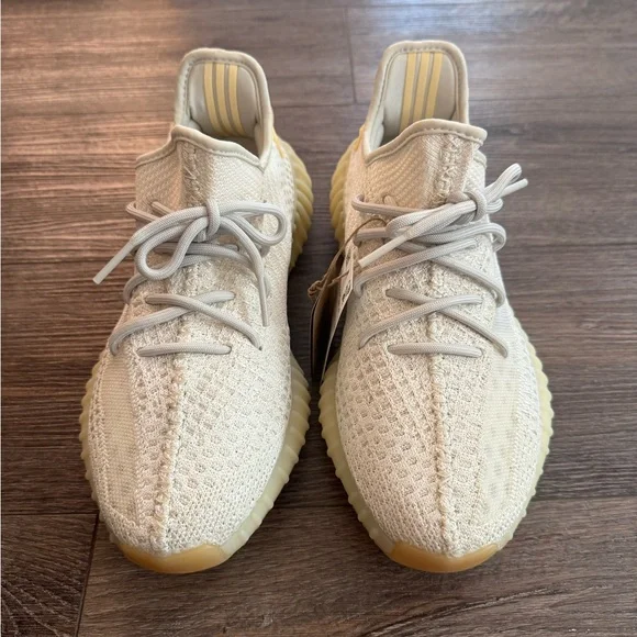 adidas gazelle silver green womens ADIDAS YEEZY BOOST 350 V2 NATURAL(PRE-OWNED) FZ5246 SIZE 10 main image 0